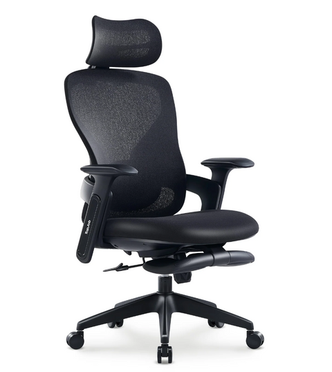 The Aura Ergonomic Chair in Midnight Black from TopJob